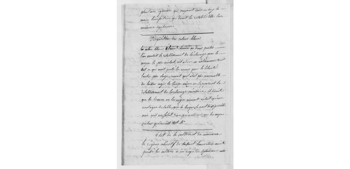 Image of handwritten letter in French