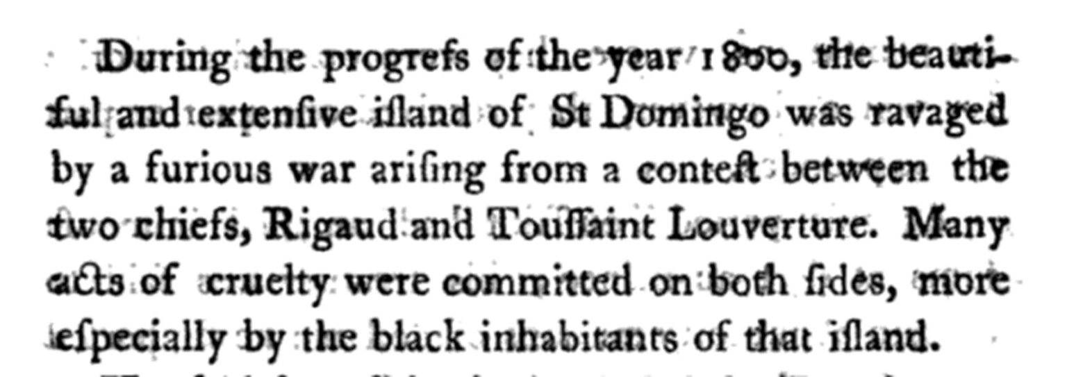 TOUSSAINT-RIGAUD CONFLICT, AS TOLD BY BRYAN EDWARDS, 1802, PG. 149